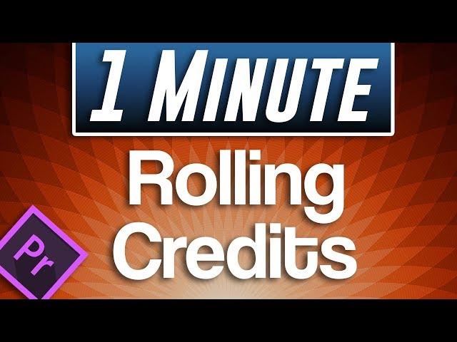 Premiere Pro CC 2018 : How to Add Rolling End Credits