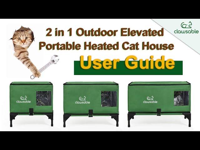 [ User Guide ] How To Install 2 in 1 Outdoor Elevated Portable Heated Cat House