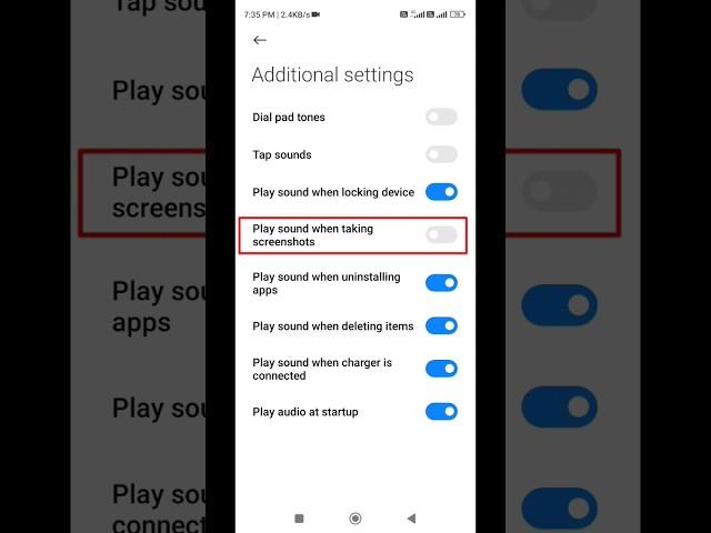 How to enable play sound when taking screenshots #shorts