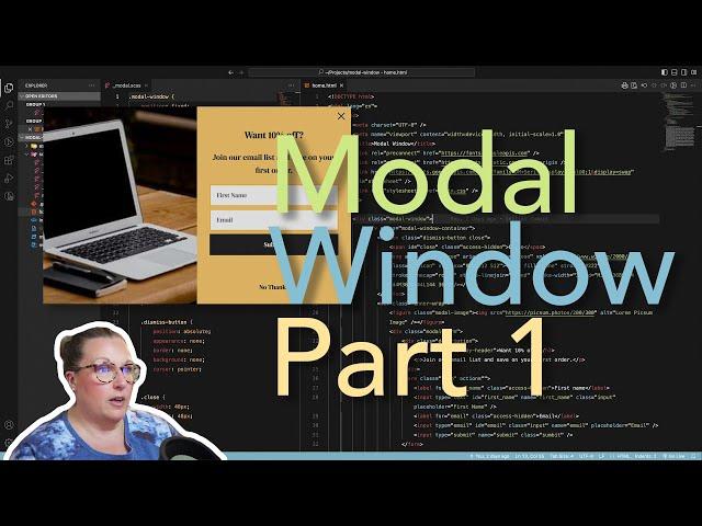 LIVE | How to build a Modal Window Dialog w/HTML, CSS & JavaScript | Part 1