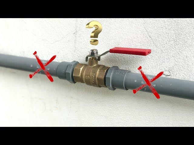 If you are not a Plumber, you should watch this video! Tricks installing stop valves for Pvc Pipes