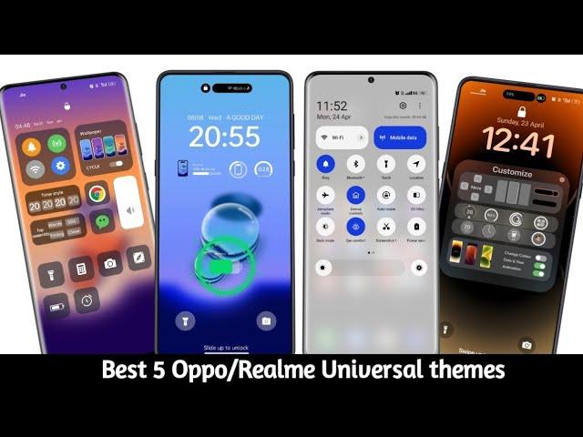 5 BEST OPPO & Realme themes - CHANGE EVERYTHING!  "Settings, UI, Charging, Notification " may 2023