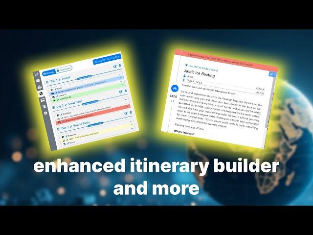 New features in itinerary builder software for travel agents / January 2025