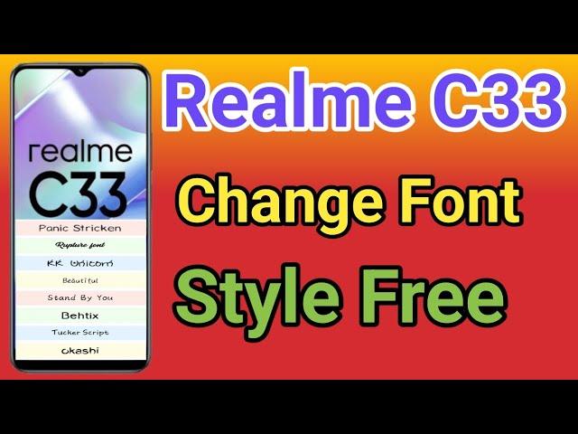 How To Change Font Style Realme C33 | How To Download Font Style Realme C33 font style change