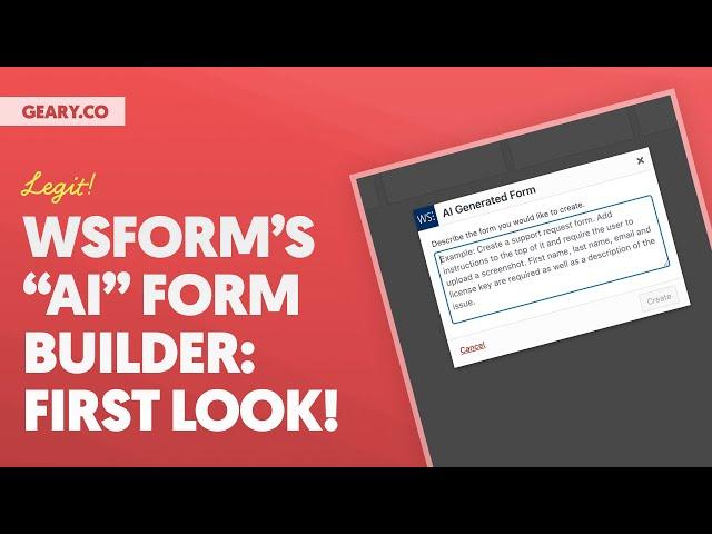 First Look: WSForm's New AI Form Builder!