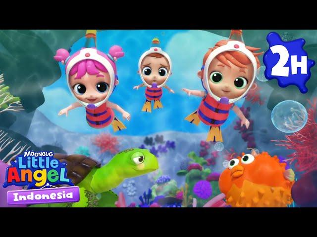 Serunya Lihat Ikan Cantik di Laut Biru! | Little World Bahasa Indonesia | Kartun dan Lagu Anak