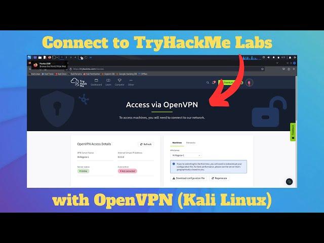 How to Connect to TryHackMe Labs on Kali Linux with OpenVPN
