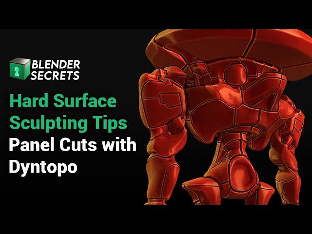 Blender Secrets - Using Dyntopo with the Crease Brush to create panel cuts