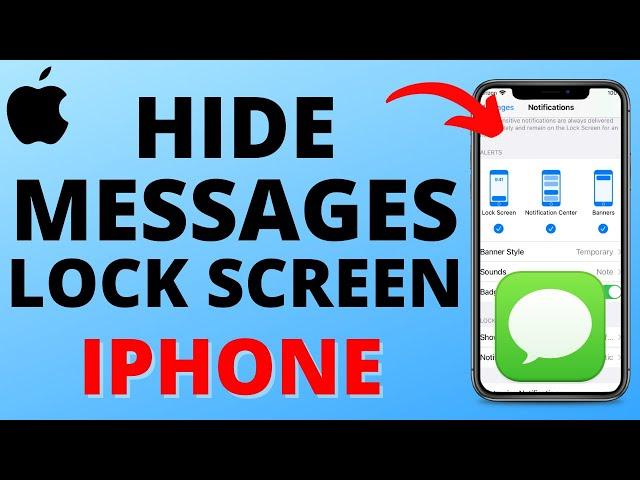 How to Hide Text Messages on iPhone Lock Screen - Hide Message Content