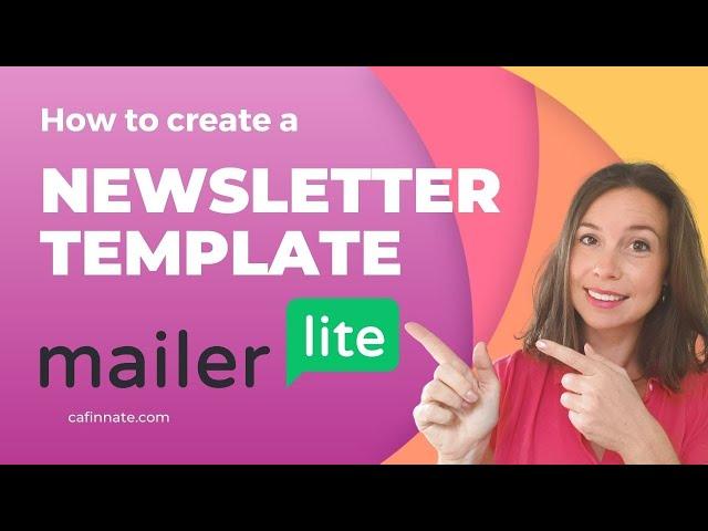 How to Create a Newsletter Template in MailerLite | Online Success without social media