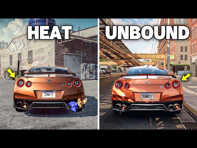 Side by Side Comparison | NFS UNBOUND VS NFS HEAT (WHICH IS BEST?) | Nissan GT-R