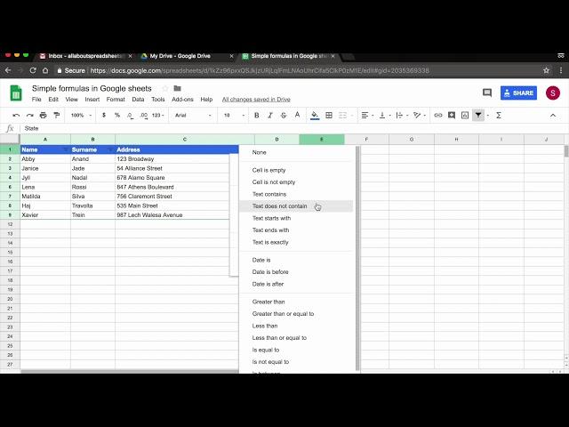 Sorting and Filtering data + Filter Views in Google Sheets