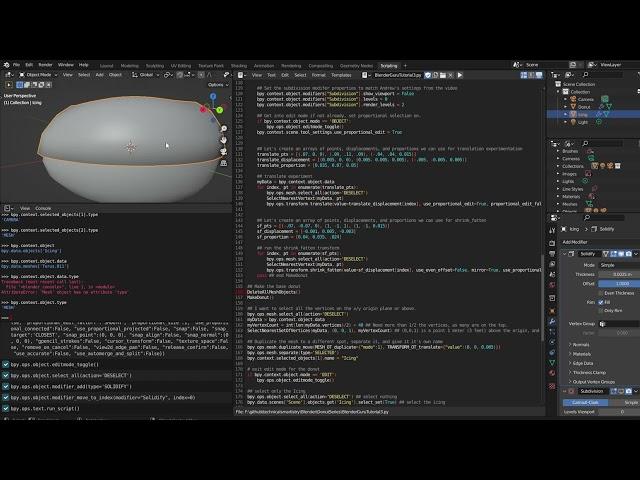 Blender Donut with Python, Pt 3