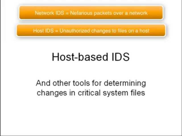 Host-based Intrusion Detection Systems