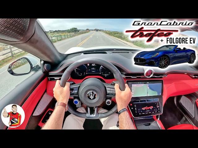 Comparison // 2025 Maserati GranCabrio Trofeo + Folgore EV First Drive (POV)