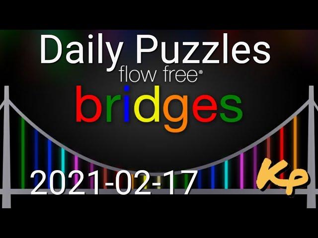 Flow Free Bridges - Daily Puzzles - 2021-02-17 - February 17th 2021