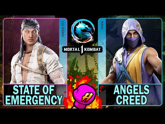 MK1 State of Emergency (LIU KANG) VS Angels Creed (RAIN)Mortal Kombat 14K 60ᶠᵖˢ