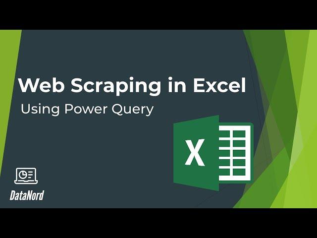 Web Scraping in Excel with Power Query