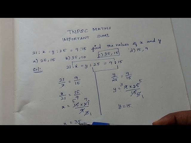 TNPSC** GROUP  4** MATHS IMPORTANT SUMS ** PREVIOUS YEAR QUESTIONS **