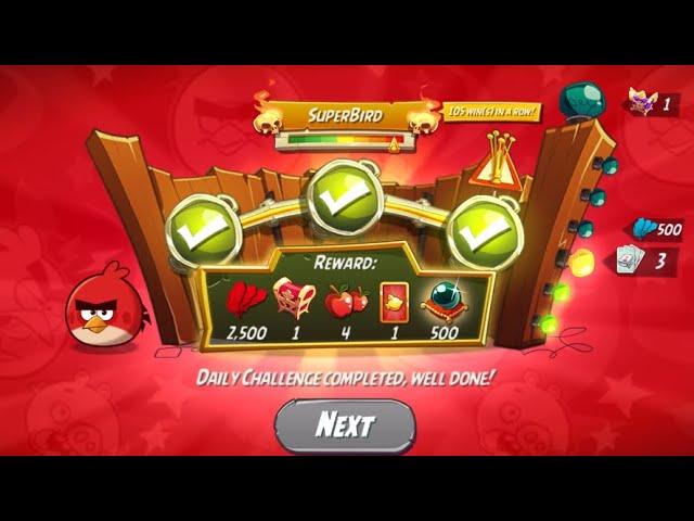 Angry Birds 2 Daily Challenge Today How to Birdie Daily Challenge Today Red’s Rumble Monday #290424