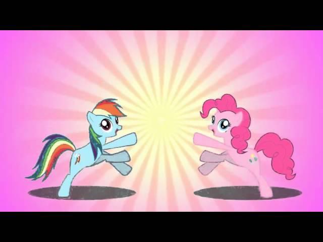 Rainbow Dash and Pinkie Pie making Cupcakes