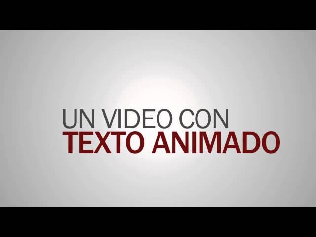 Video de texto animado