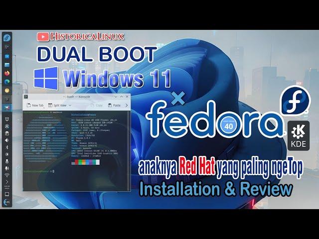 Ayo Install Fedora 40 KDE | Dual Boot Windows 11 | BricsCAD Review