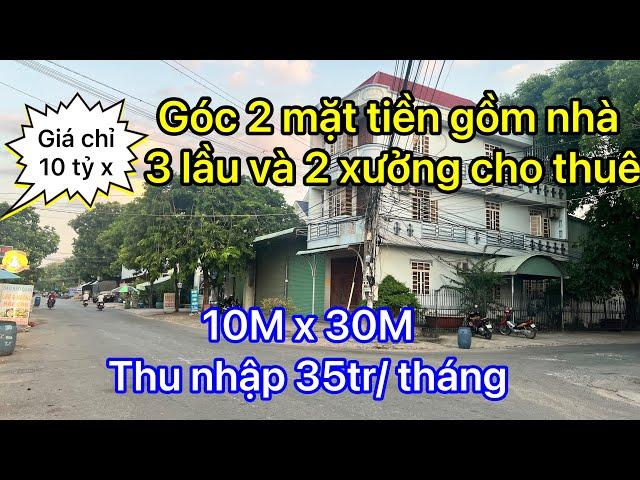 Bán nhà góc 2 mặt tiền DT 10M x 30M đang thu nhập 35tr/ tháng | giá rẻ bất ngờ