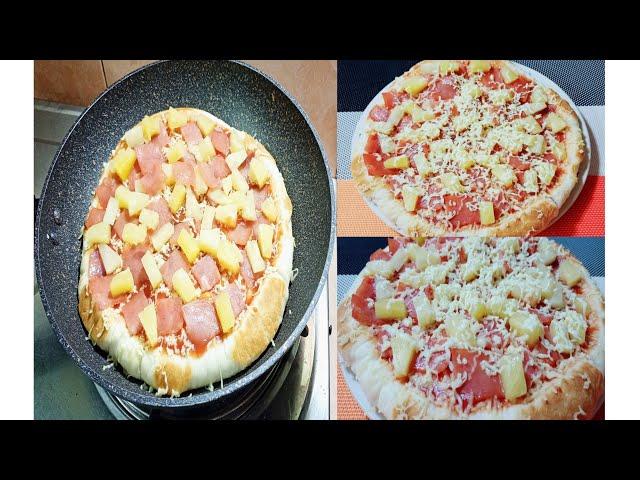 Frying Pan Hawaiian Pizza Recipe (no oven)