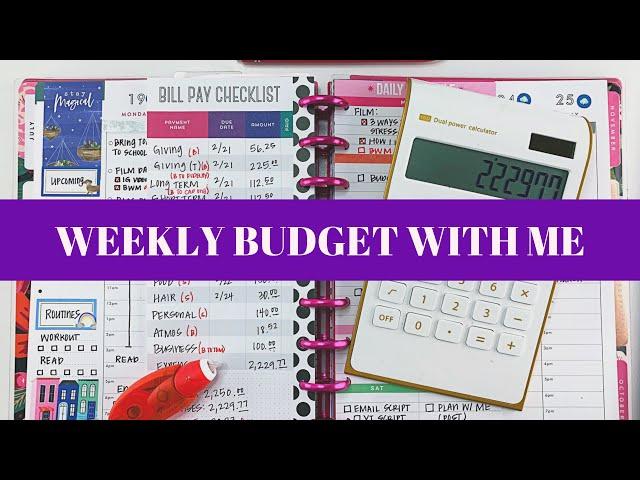 Weekly Budget With Me #happyplanner #budgetwithme