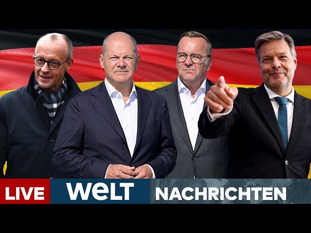 NEUWAHLEN IN DEUTSCHLAND: Scholz vs. Pistorius vs. Merz vs. Habeck - Das Kanzler-Geschacher! | LIVE