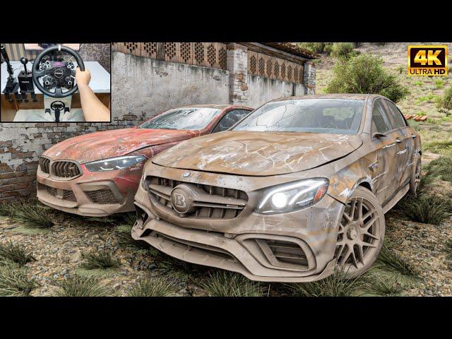 Rebuilding Brabus 800 Mercedes-AMG E63 S & BMW M8 Coupé | Forza Horizon 5 | Steering Wheel gameplay