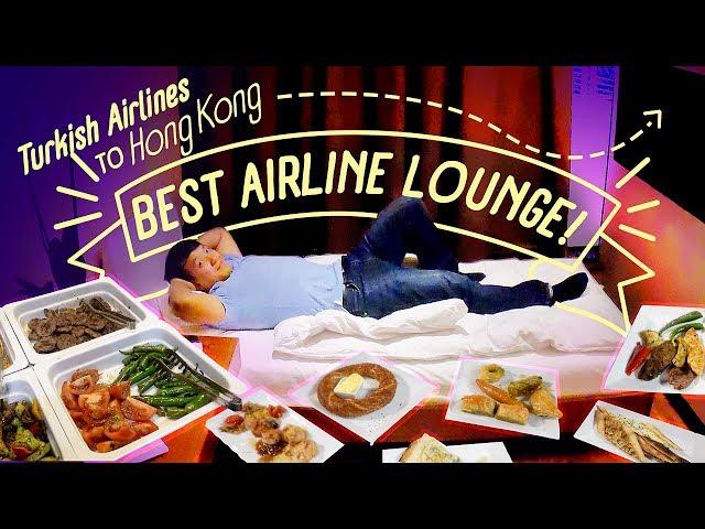 BEST AIRLINE LOUNGE! Turkish Airline Business Class Food Review | PRIVATE SUITE