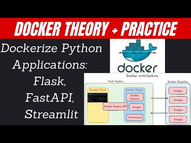 Docker Theory + Practice: Dockerize Python Apps: Flask, FastAPI, and Streamlit | Docker Basics