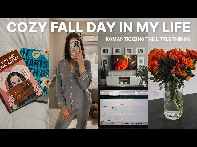 A COZY FALL DAY IN MY LIFE  | romanticizing fall, new books, relaxing evening at home & more!