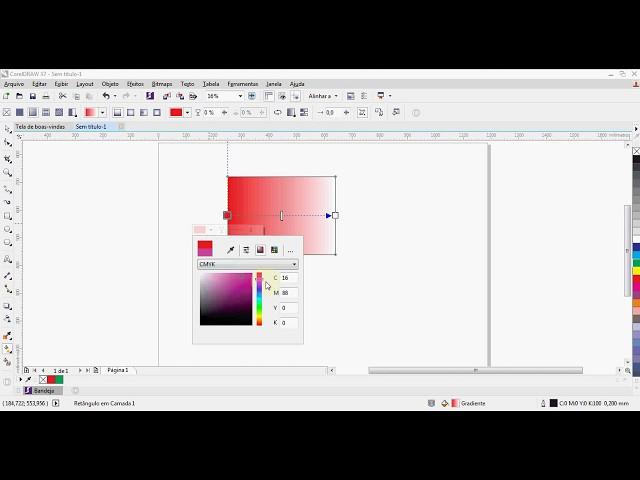 [QUICK TUTORIAL] How to make a color gradient in Corel Draw X7