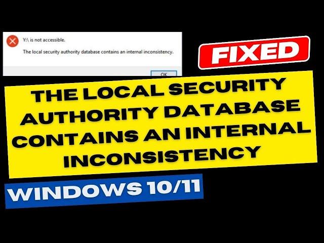 LSA Database Contains an Internal Inconsistency Error Windows 10 / 11 Fixed