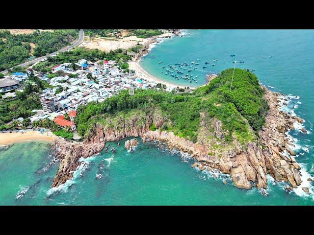 Bãi Xếp Beach Casa Marina Avani - Quy Nhon from above / Drone  Footage Flycam / 4K UHD / 17.02.2024