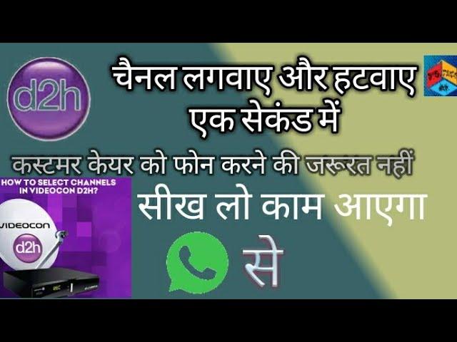 Add and remove channel  In Videocon D2h From Whatsapp|D2h  ||Account status