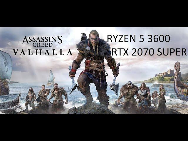 Assassin's Creed Valhalla benchmark | RTX 2070 Super | Ryzen 3600 |1080p ULTRA HIGH