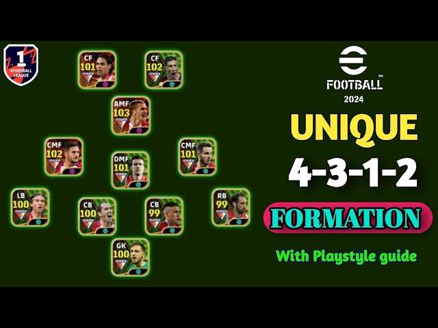 New 4312 formation Review in efootball 2024 ! 4312 formation Playstyle guide & how to build up