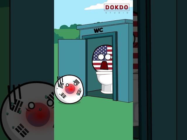 Busy restroom | Countryball