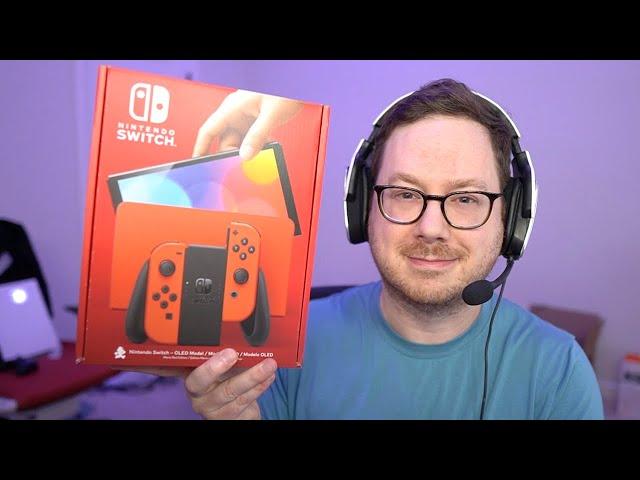 Mario Red Edition! OLED Nintendo Switch Unboxing