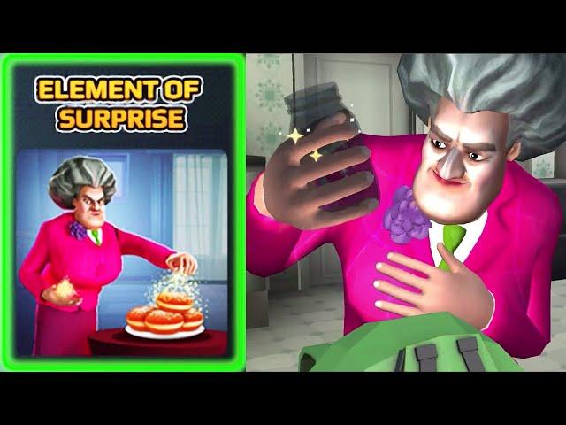 Scary Teacher 3D | miss T Element of Surprise Walkthrough (iOS Android)