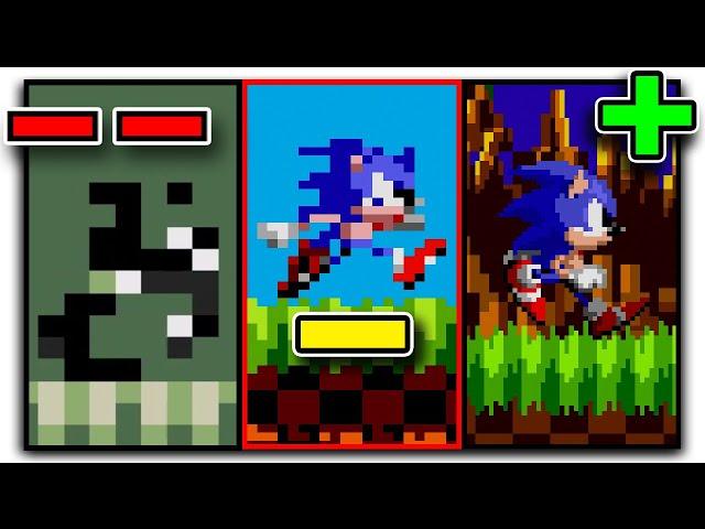 Sonic but the Rings Make the Graphics Better & Losing Rings Makes Them Worse! (Sonic Rom Hack)