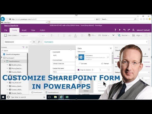 Customize a SharePoint List Form in PowerApps