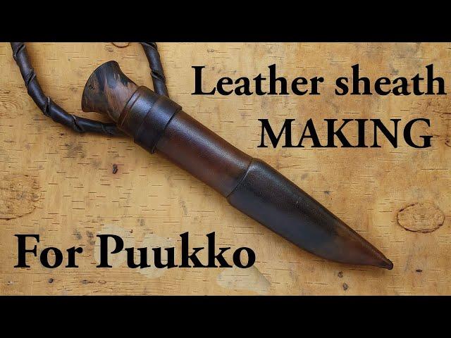 Making a Puukko knife leather sheath (Finnish style)