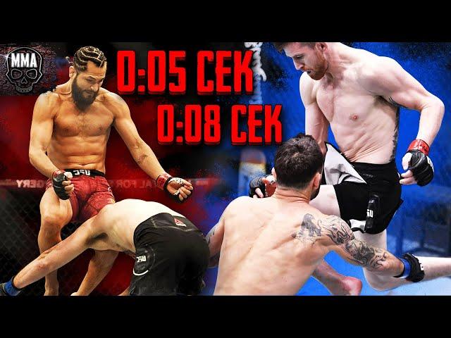 ТОП 5 САМЫХ БЫСТРЫХ НОКАУТОВ КОЛЕНОМ В ПРЫЖКЕ в UFC / "Летящее колено" / Top 5 Flying Knee UFC