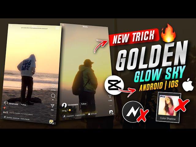 GOLDEN GLOW SKY EFFECT TUTORIAL ON IPHONE & ANDROID | CAPCUT GOLDEN GLOW SKY TUTORIAL | REELS TREND