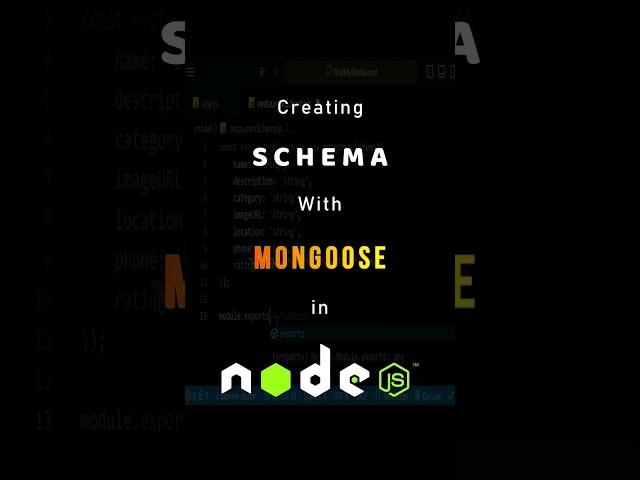 Creating a schema with Mongoose in Node.js | MongoDB #nodejs #expressjs #mongoose #mongodb